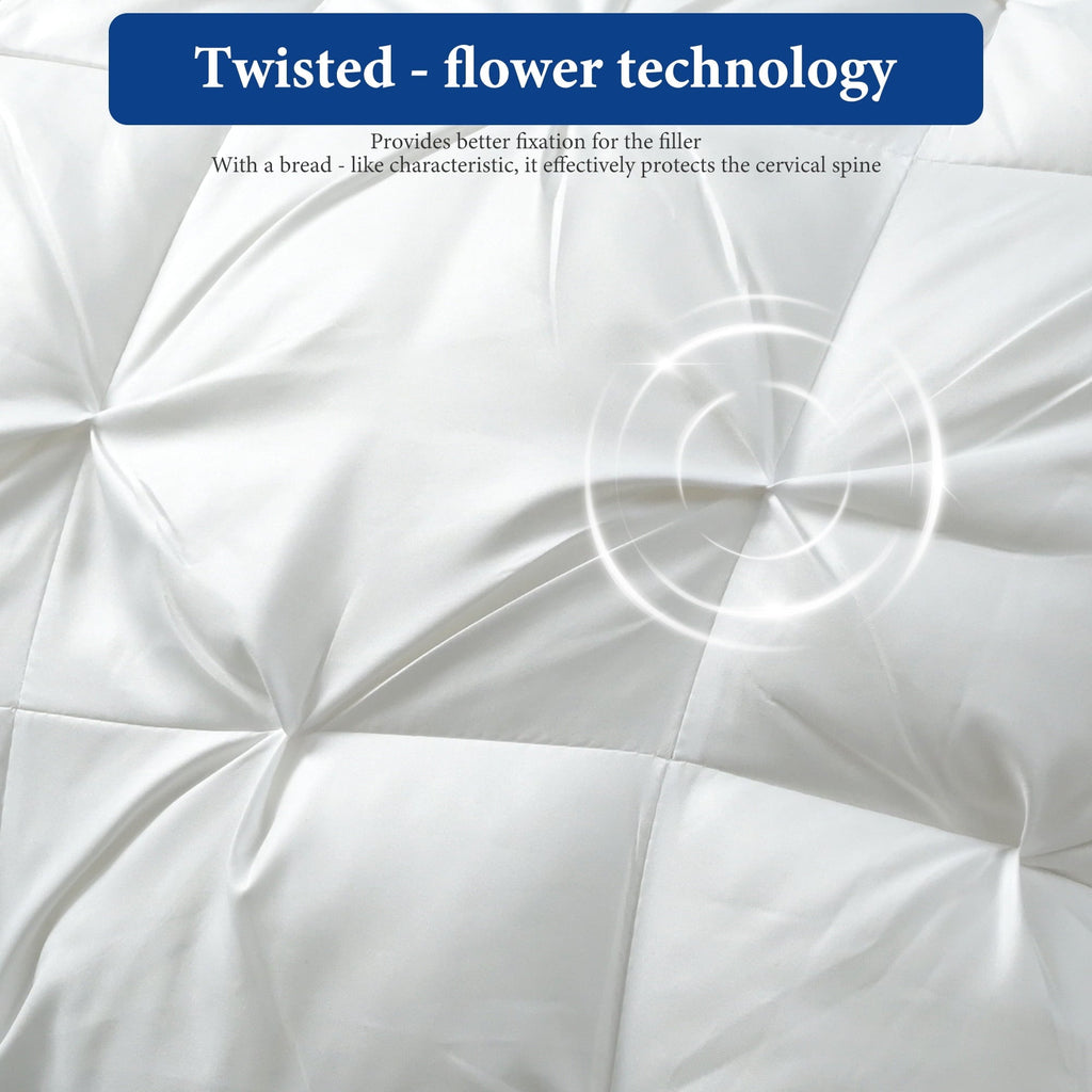 2-Pack Luxurious Hotel-Quality ,Resistant to Flattening, All-Season,White