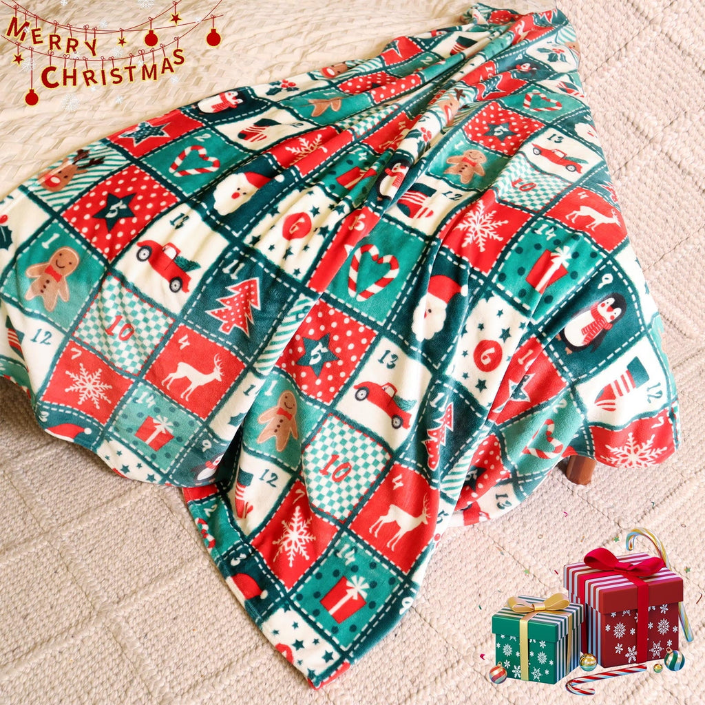 Cozy Blanket Printed Blanket Throw Christmas Blanket - 300 GSM Fleece Blanket Throw Size Blanket for Home Decoration,...