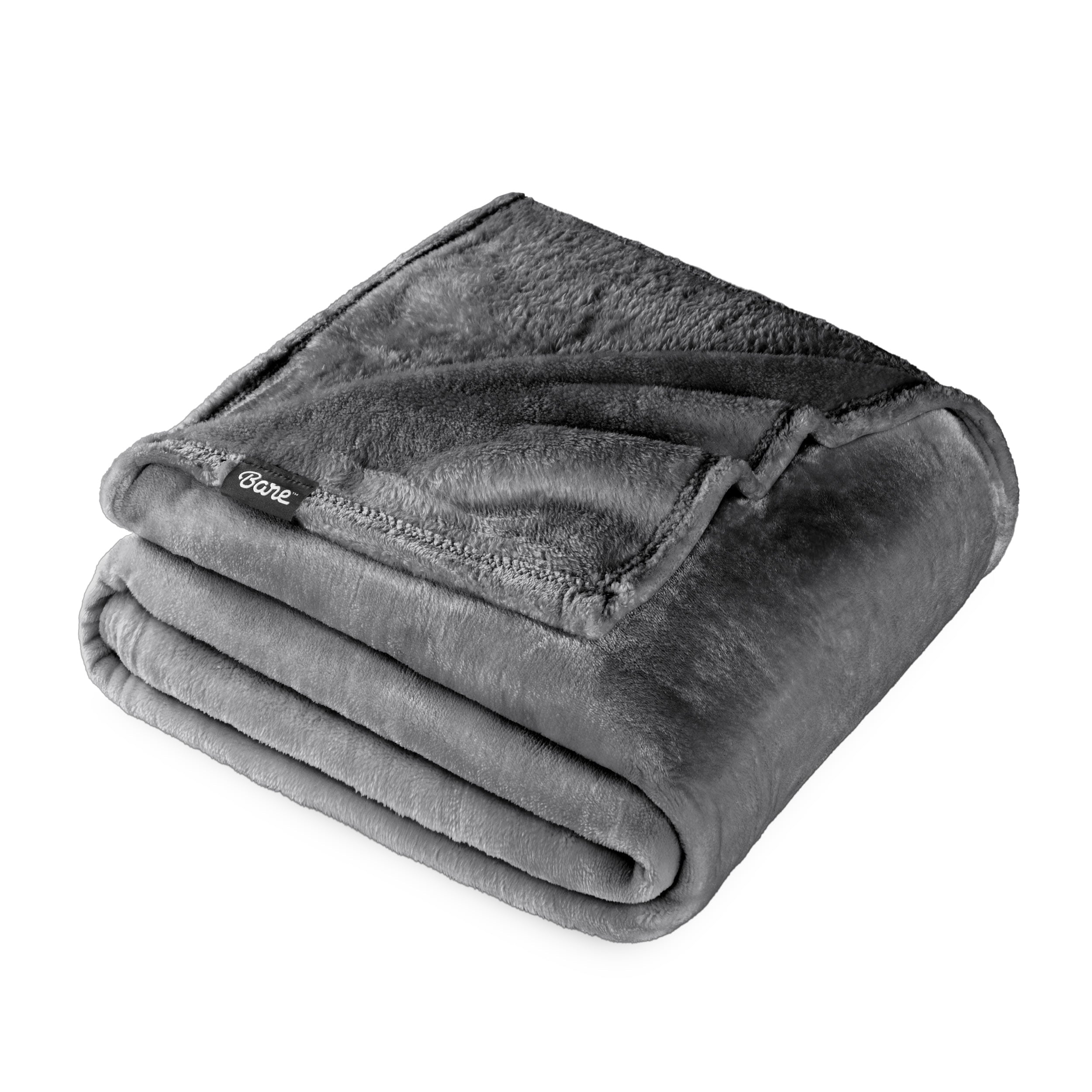 Microplush Fleece Blanket - 300 GSM - Fuzzy Microfleece - Soft & Plush - Full/Queen, Gray