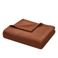 Beautiful Rust Woven Herringbone Throw , 50" x 60"