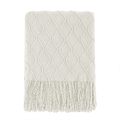 Rhombus Beige Throw Blanket, Soft and Lightweight, 50"x 60"