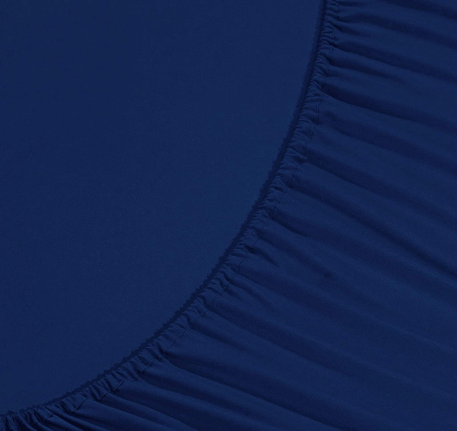 4-Piece Microfiber Bed Sheet Set, Soft & Breathable, Wrinkle & Fade Resistant, Deep Pocket, Queen, Navy Blue