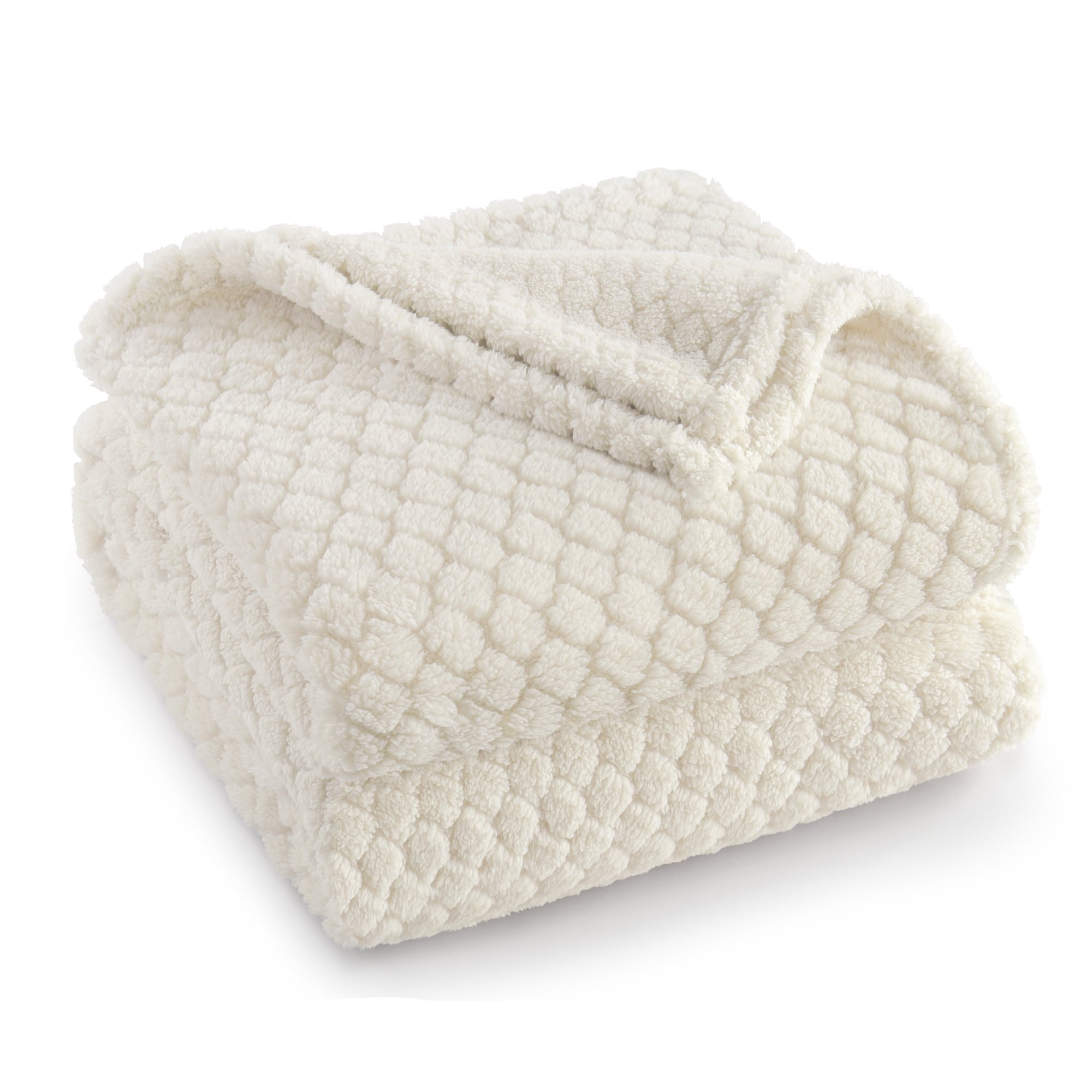 Fleece Throw Blanket for Couch, Super Soft Jacquard Bed Blanket, Lightweight Fuzzy Warm for All Seasons, 50x60 Inches...