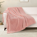 Soft Fleece Throw Blanket for Couch, Super Soft Velvet Plush Bed Blanket, 50x60 Inches, Pink