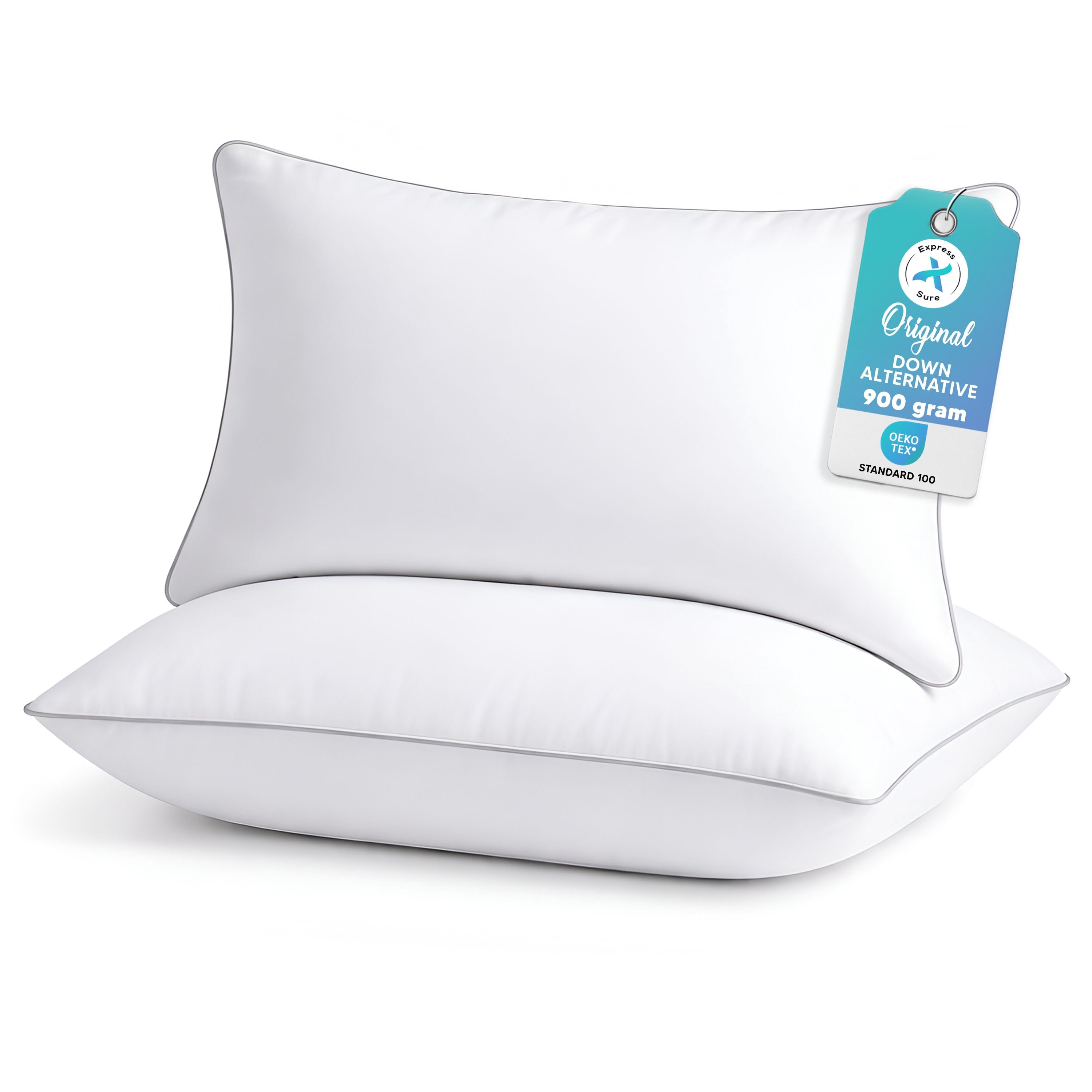 2-Pack Standard Bed Pillows – Soft, Breathable & Hypoallergenic for Better Sleep