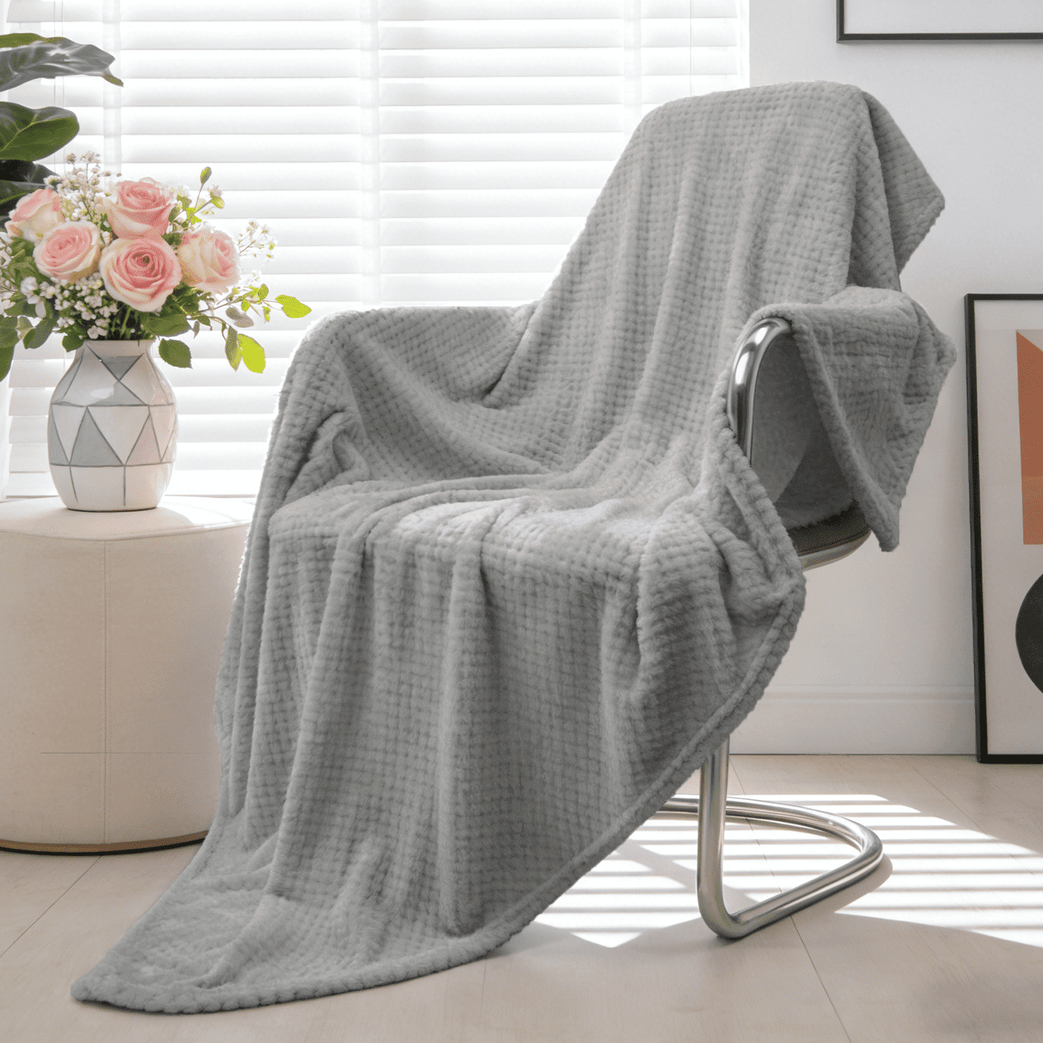 Soft Jacquard for Couch, Waffle Weave Fuzzy s for Home Decor, Lightweight and Warm Bed s for Bed Sofa Office Travel