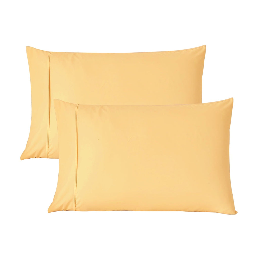 Solid Print Pillow Cases, King, Beige, 2-Pieces