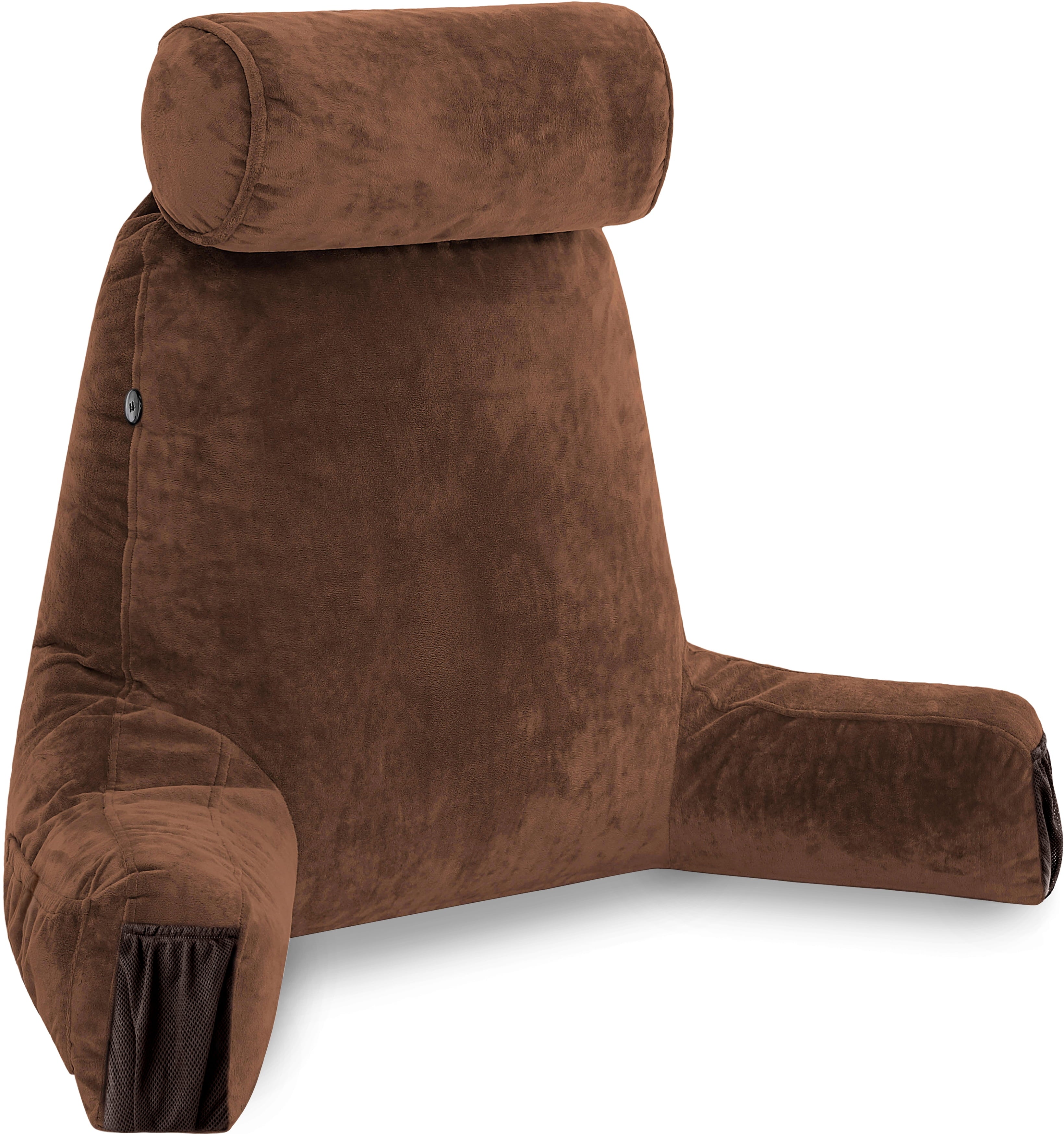 Medium Chocolate Brown, Backrest - Detach Neck Roll, Removable Cover