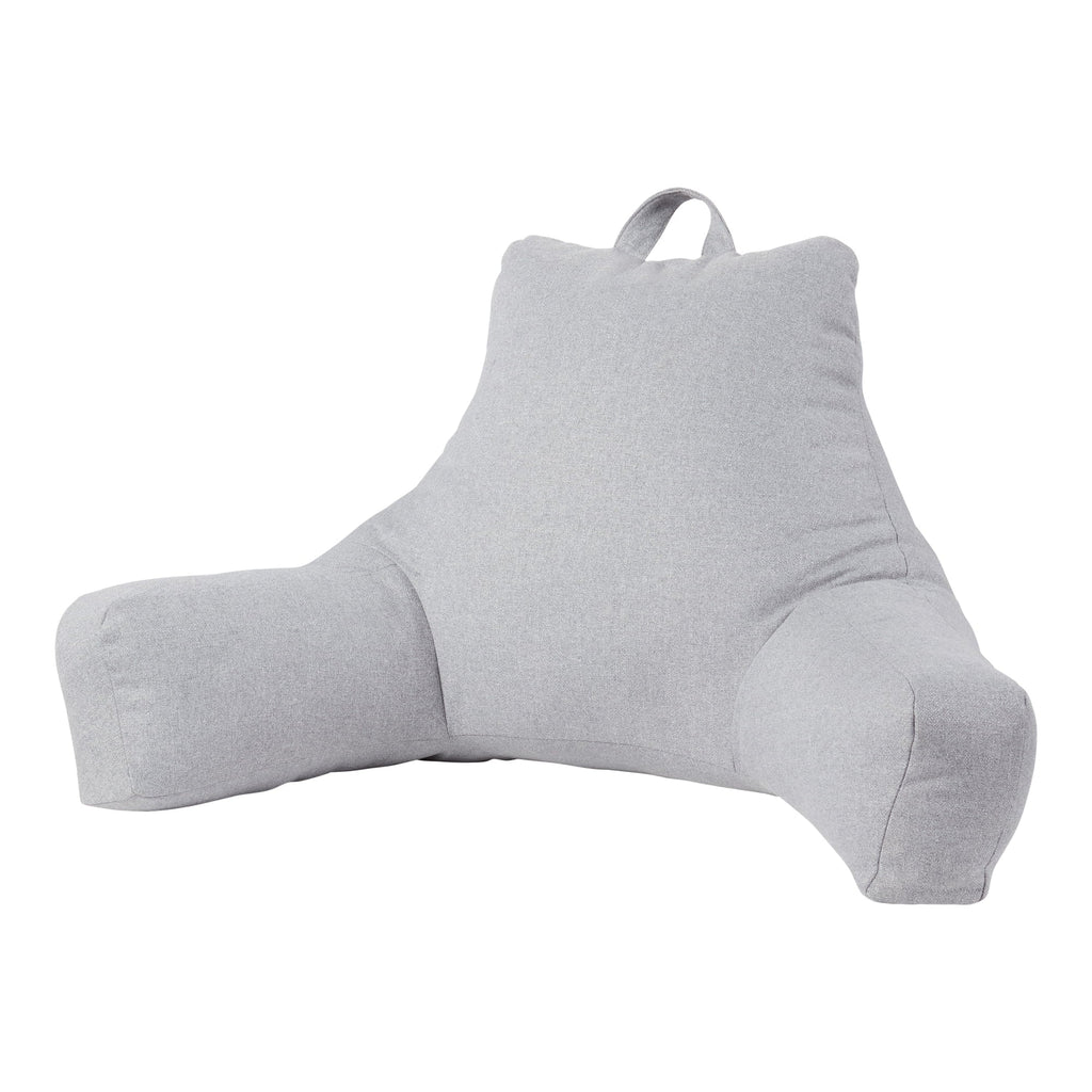 Jumbo Cement Gray Polyester Bed Rest Pillow