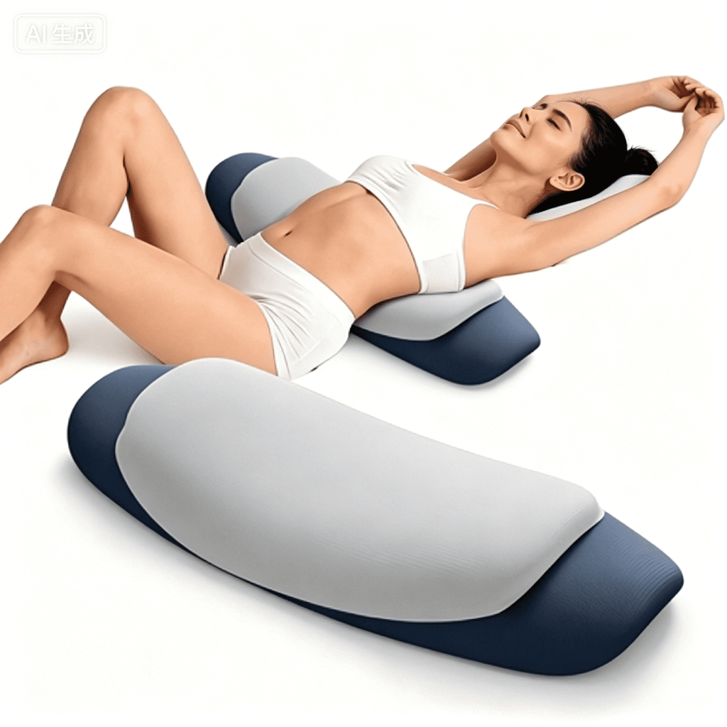 Lumbar Support Pillow for Bed, Memory Foam Ergonomic Lower Back Support Waist Pillow for Side Back and Stomach Sleepe...
