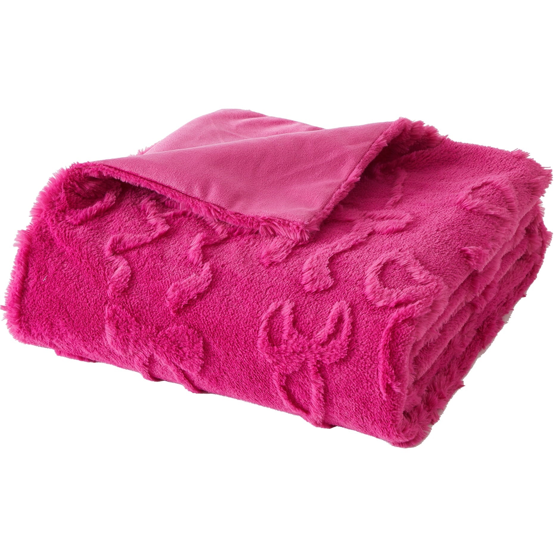 Gen Z 50" x 60"Carved Bow Faux Fur Throw