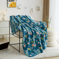 Cozy Fleece Throw Blanket Delightful Floral 50" x 60", All Ages
