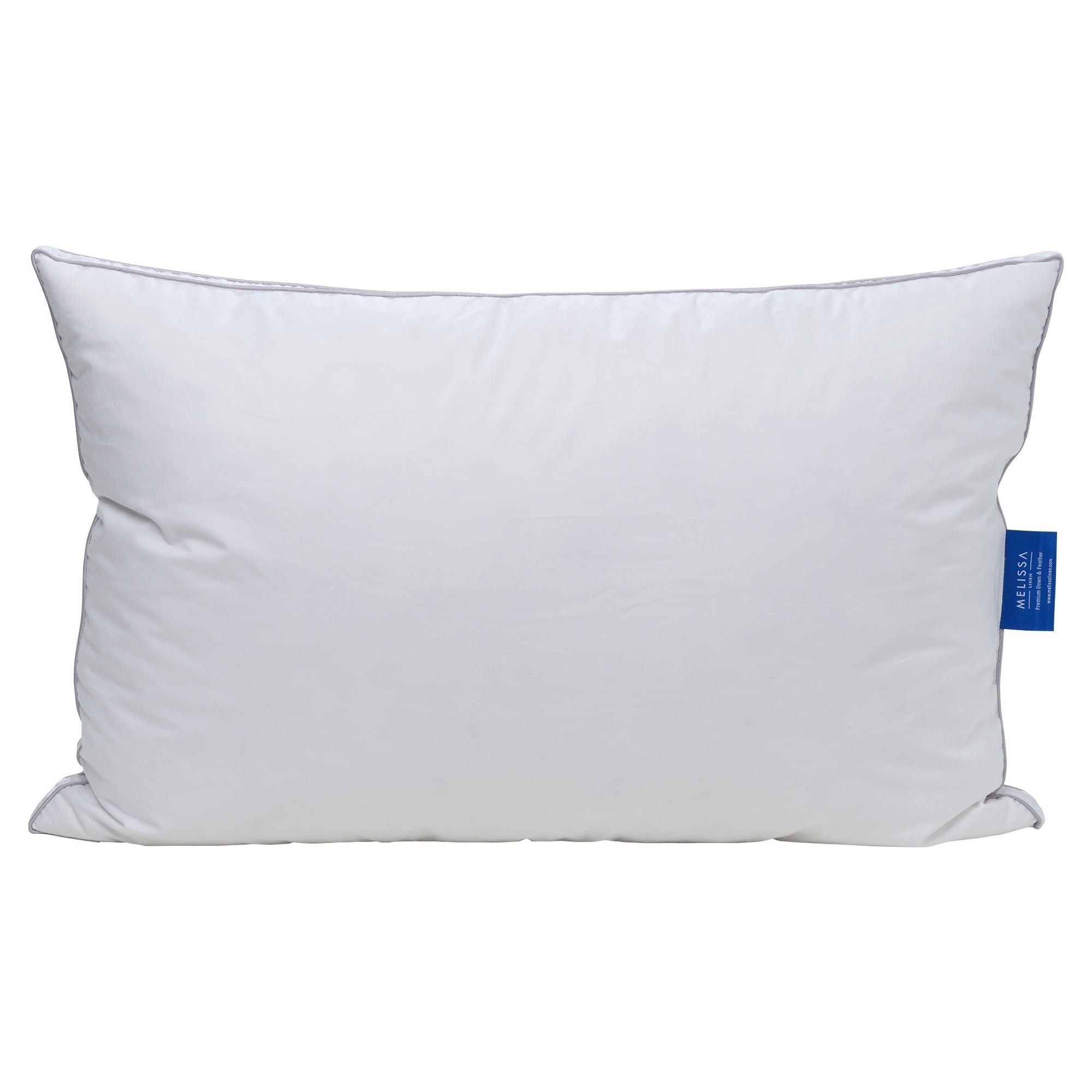 Linen Premium Goose Down Feather Pillow for Bed, Soft & Supportive, Standard Size, White
