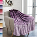 Flannel Fleece Ombre Throw Blanket for Couch | Super Soft Cozy Microfiber Couch Blanket | Gradient Decorative Accent ...
