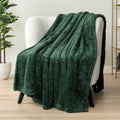 Sherpa Throw Blanket For Couch Sofa, Emerald Green Fluffy Warm Plush Blanket for Bed, Cozy Super Soft Lightweight Thr...