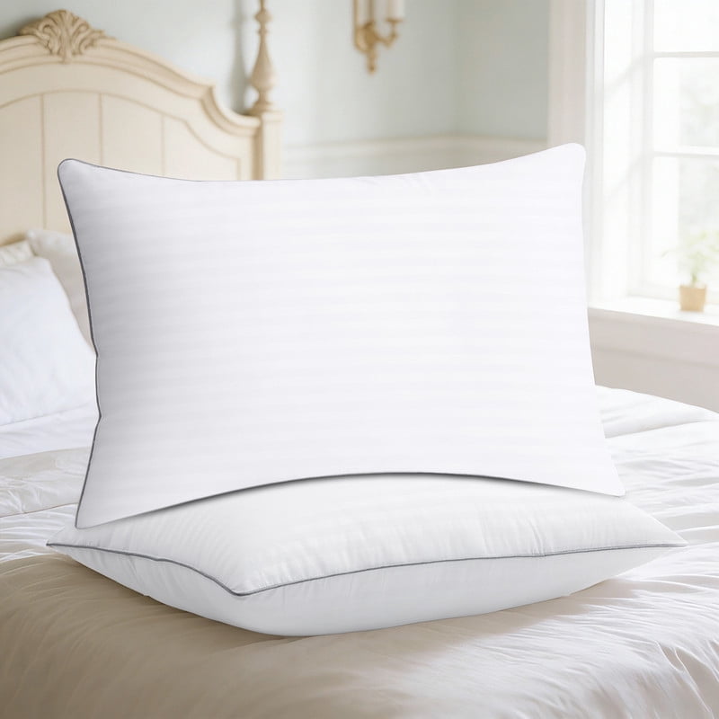 Pillows Queen Size Set of 2, Bed Pillows for Side, Back and Stomach Sleepers, Super Soft Down Alternative Filling, Lu...