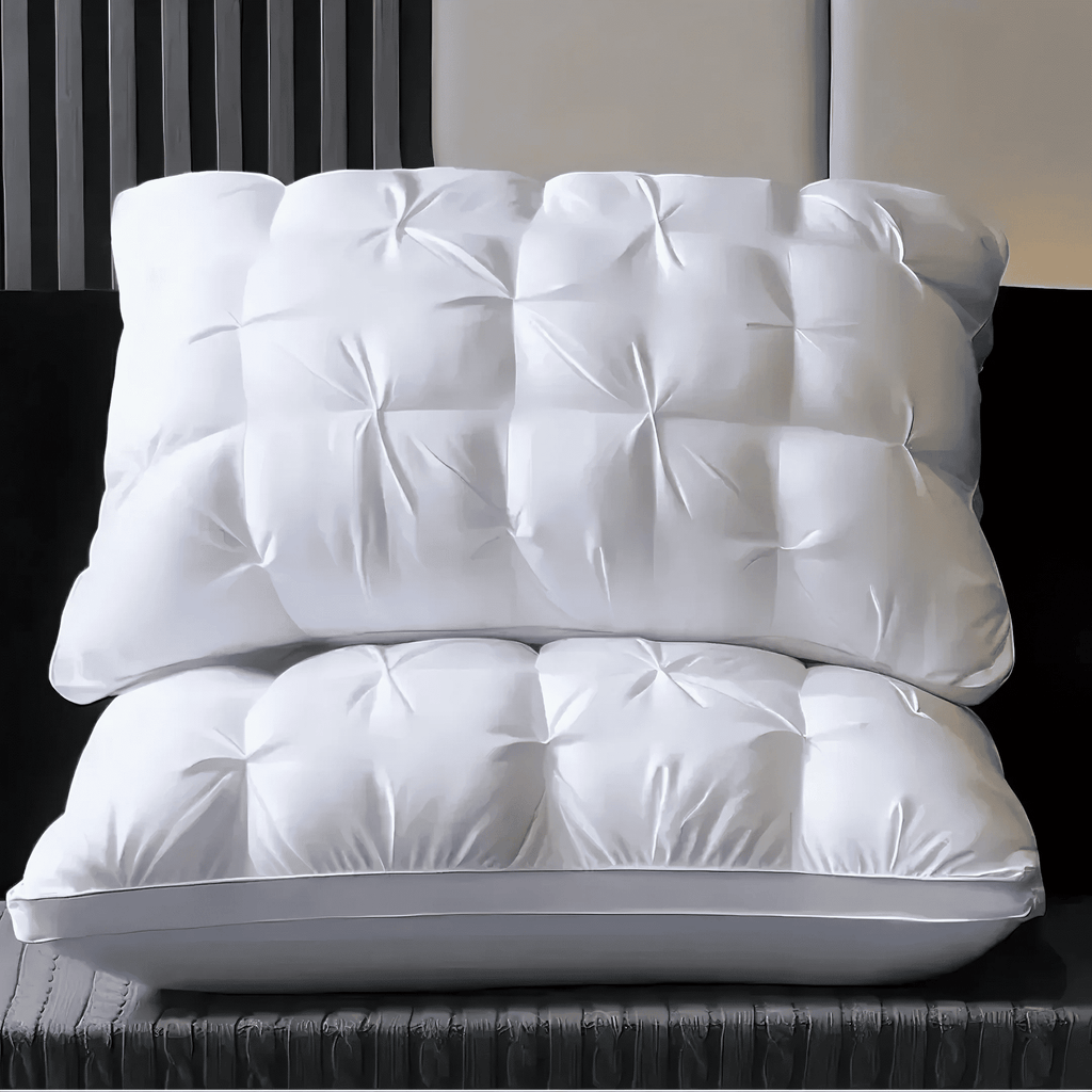 Queen Size Bed Pillows Set of 2, Hotel Quality, Down Alternative Gusseted Bed Pillows for Side, Back, or Stomach Slee...