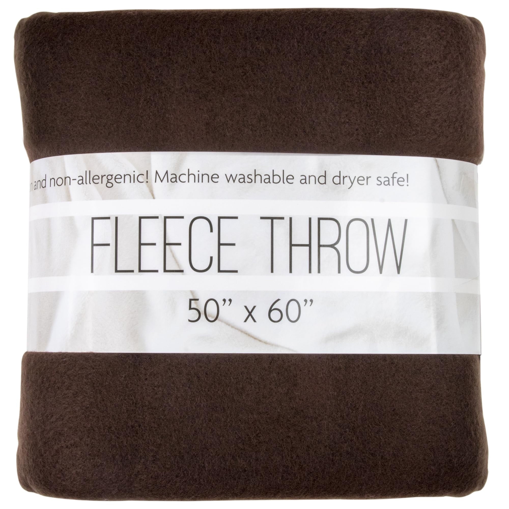 Single Solid Color Hypoallergenic 60”L x 50”W Fleece Throw Blanket for Fall, Winter, Spring, Summer, Men, Women, Chil...