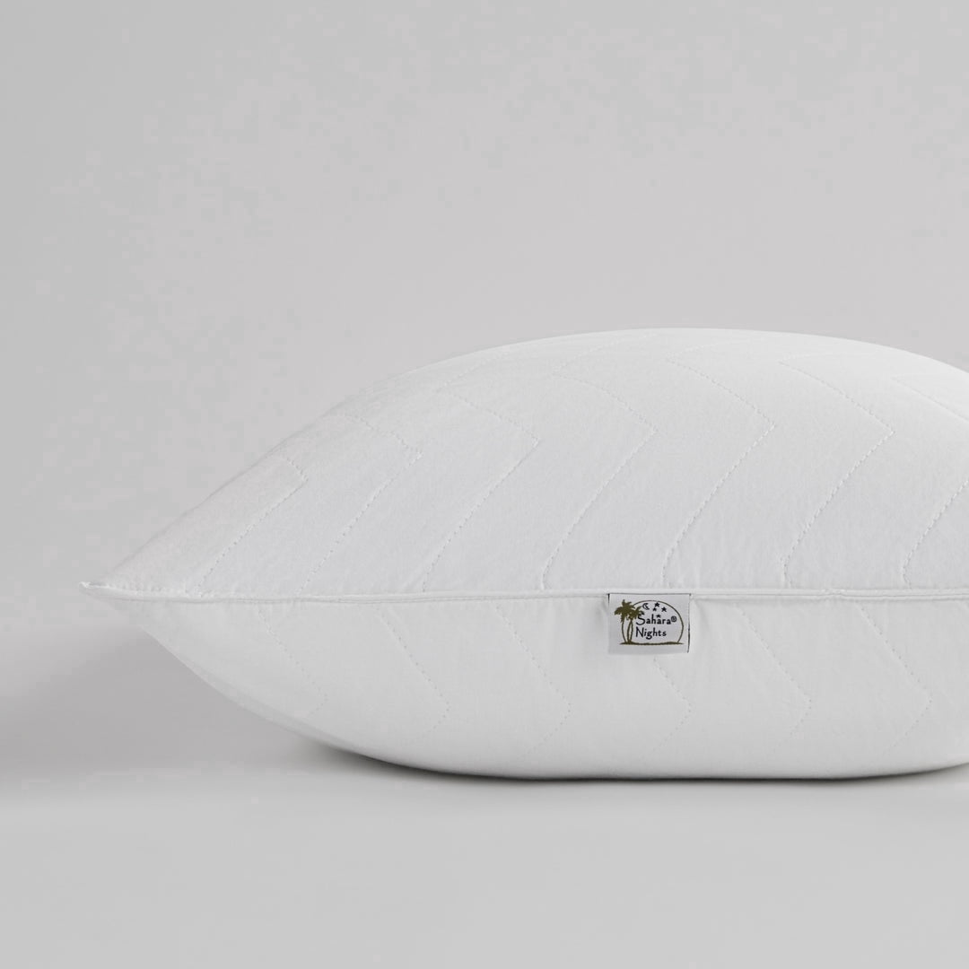 Sahara Nights | Stomach & Back Sleeper Pillow for Adults | , 100% Cotton Case, Gel Fiber Fill | Soft, Machine Washabl...