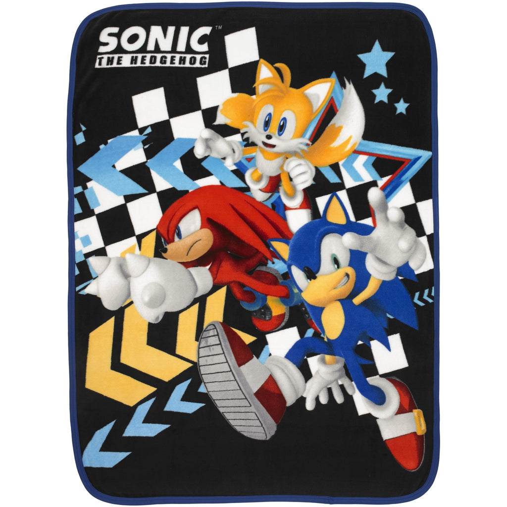 Kids Black Print Fleece Throw Blanket, 46 x 60
