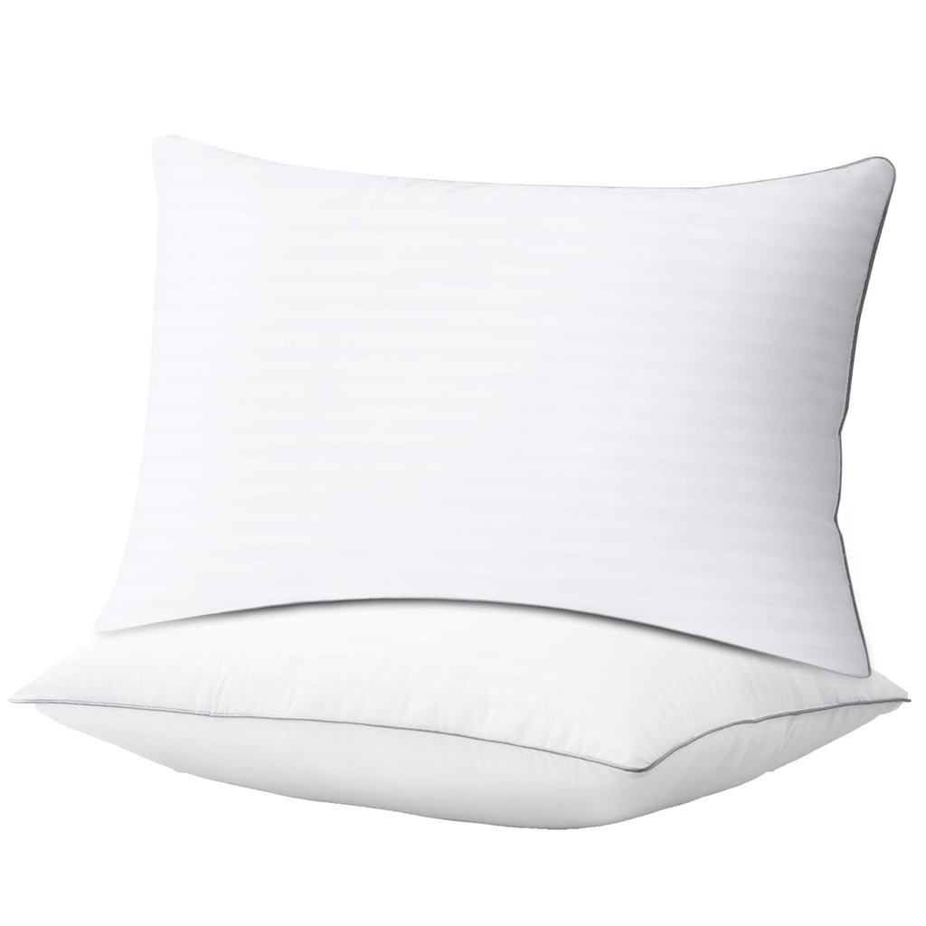Pillows Standard Size Set of 2, Hotel Quality, Down Alternative Gusseted Bed Pillows for Side, Back, And Stomach Slee...