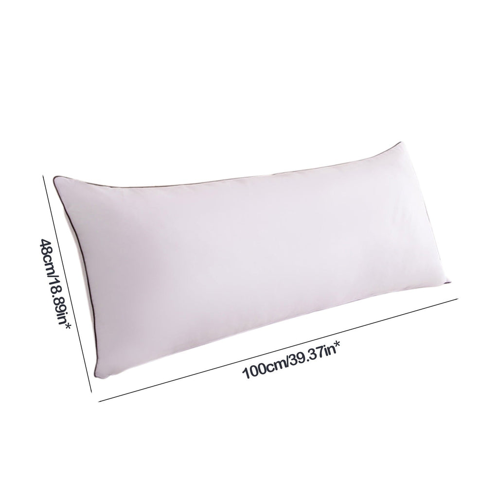 Long Pillows For Bed King Clearance! 100*48cm White Gentle Support Soybean Pillow, Comfortable Breathable Bed Pillows...