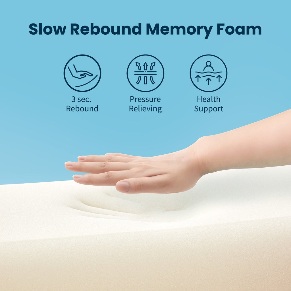 Standard Cooling Memory Foam Pillow, Ergonomic Adjustable Orthopedic Contour Bed Pillows Neck Support for Side Back S...
