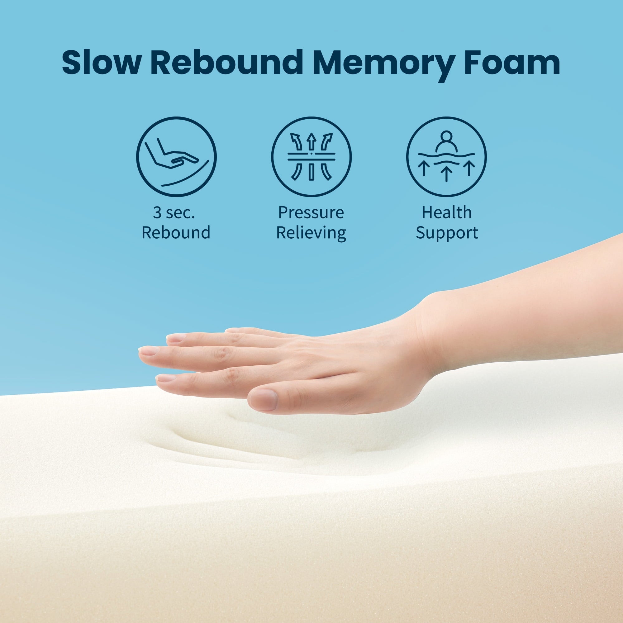 Standard Cooling Memory Foam Pillow, Ergonomic Adjustable Orthopedic Contour Bed Pillows Neck Support for Side Back S...
