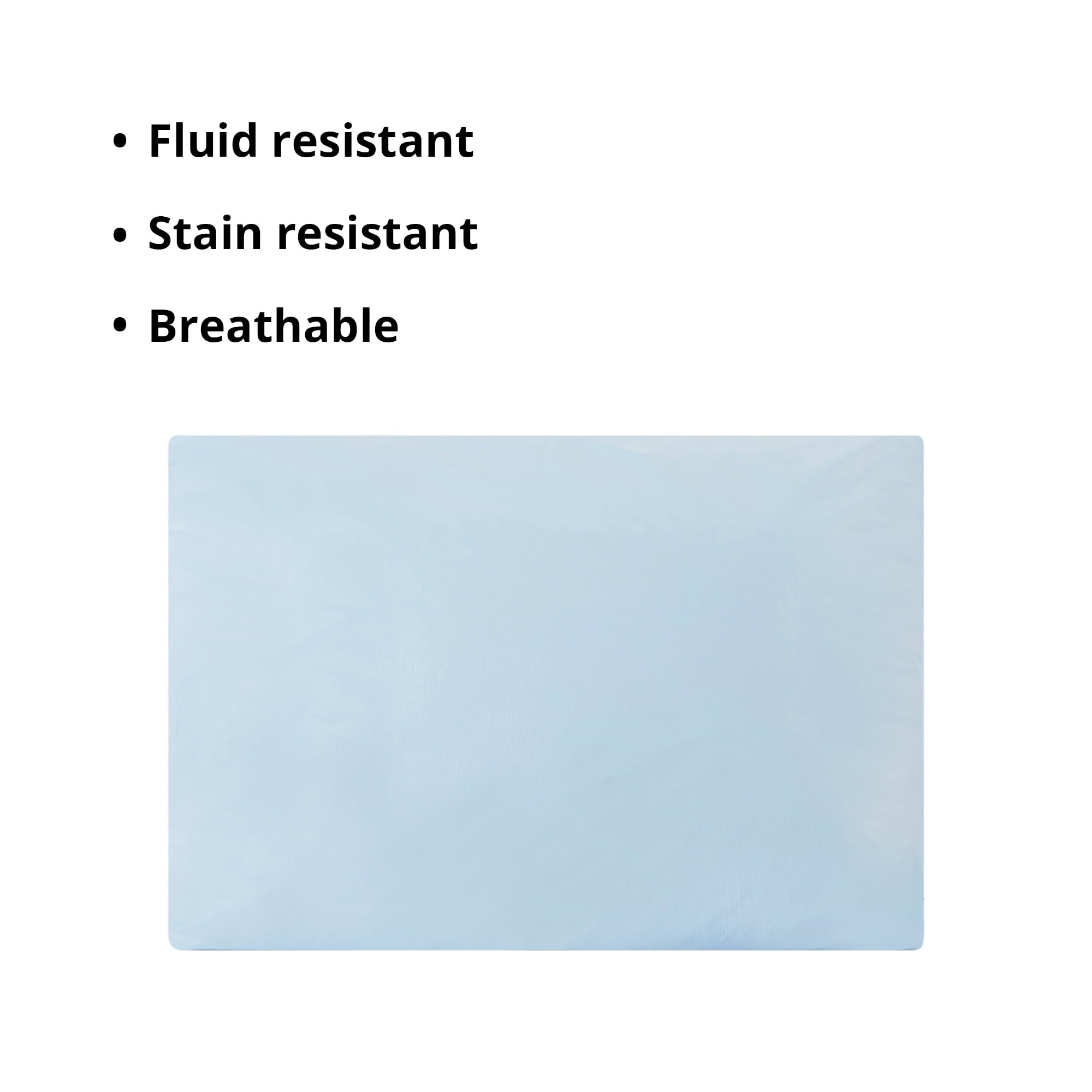 Reusable Water-Resistant Soft Polyester Fill Blue Bed Pillow, 19" x 25", 1 Ct