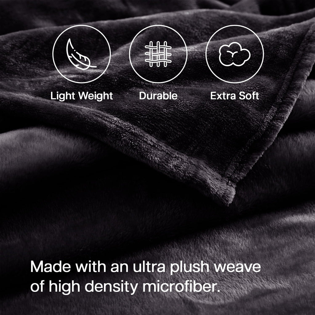 Microplush Fleece Blanket Cozy for Bed and Throw Cozy for Bed and Throw 310 GSM Soft Microfiber Lightweight Warm Fluf...