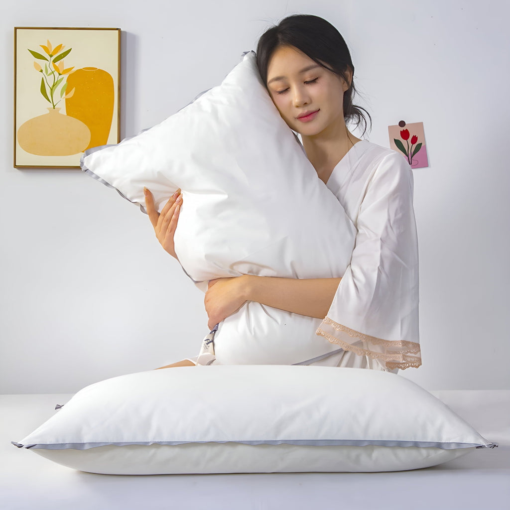 Flat Pillows for Sleeping Thin,Ultra Thin Pillow,Adjustable Shredded Memory Foam Pillows for Side,Back,Stomach Sleepe...