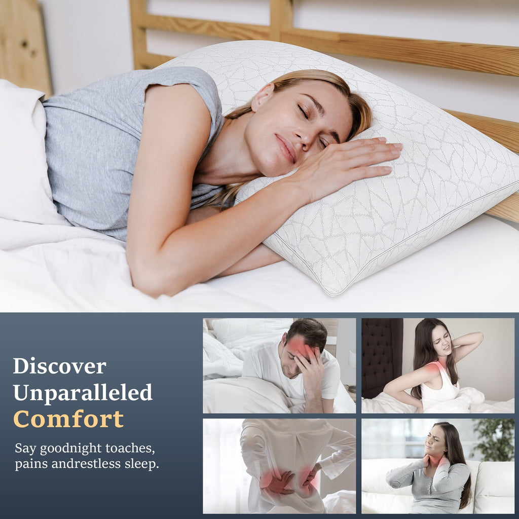 Queen Size Bed Pillows 1-Pack,2.2lb High Quality Down Alternative Filled,3D Breathable Cover,Hotel Collection Pillows...