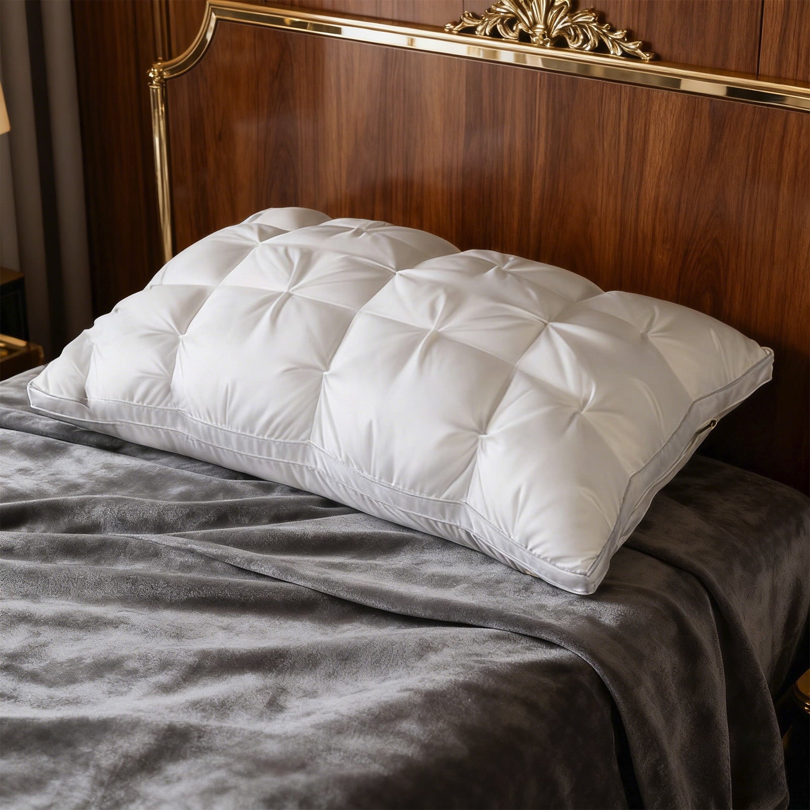 Goose Down Pillow and Feather Pillows for Neck/Back/Side Sleepers, Premium Soft Down Fill Standard Size Pillow for Sl...