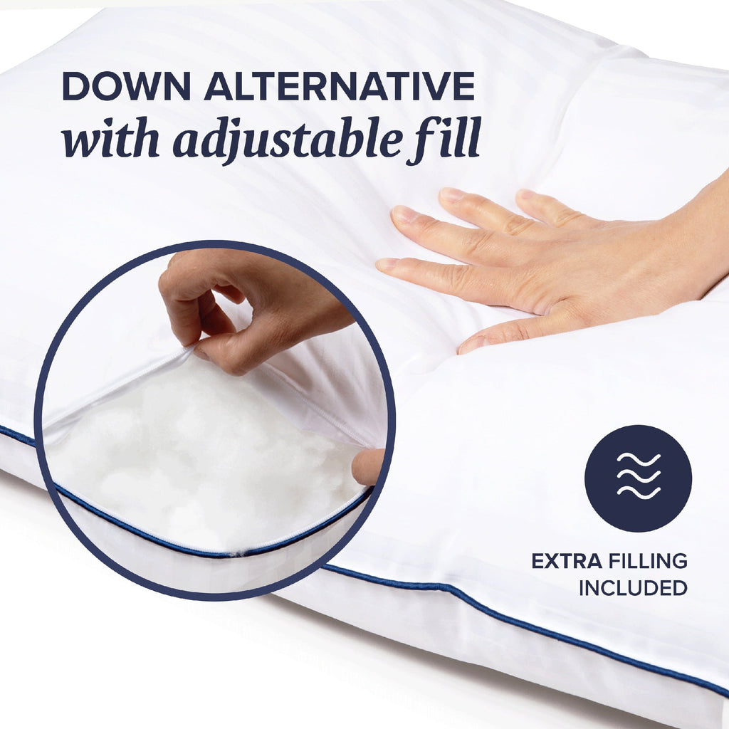 Customizable Down Alternative Queen Pillow 1 Pack, Adult