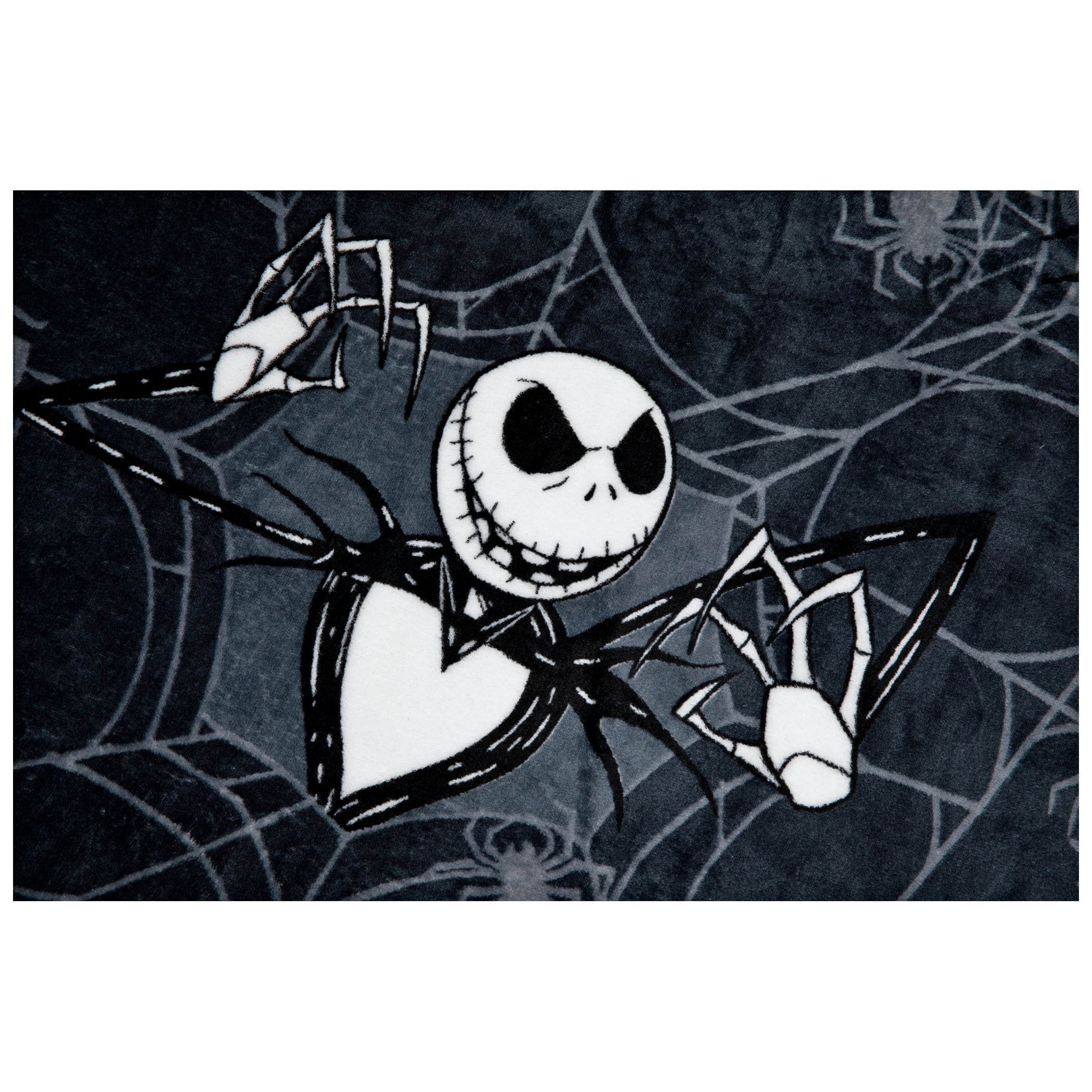 Nightmare Before Christmas Jack Skellington 62x90 Plush Throw Blanket, 100% Polyester