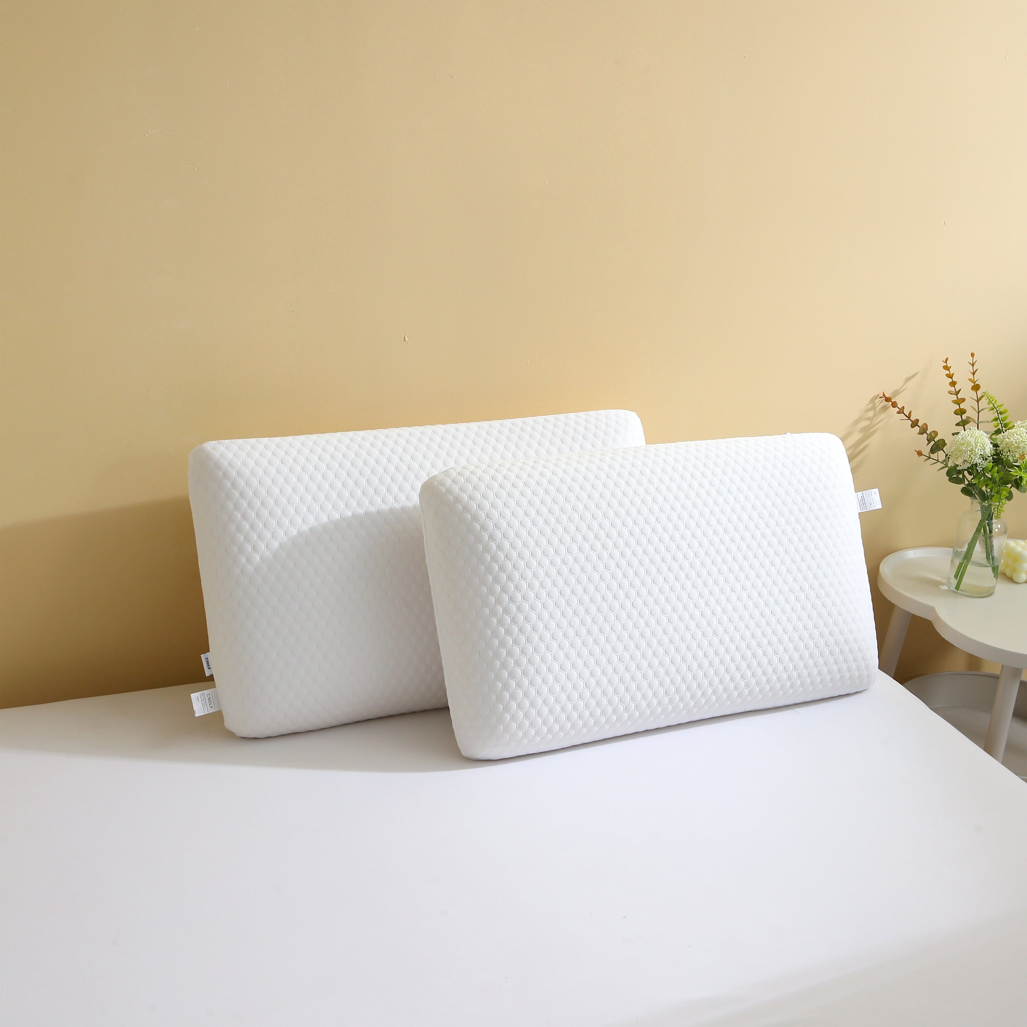 Memory Foam Bed Pillows, Pillow for Side and Back Sleeper, Pillow for Neck Pain Relief, Washable Removable Cover, Sof...