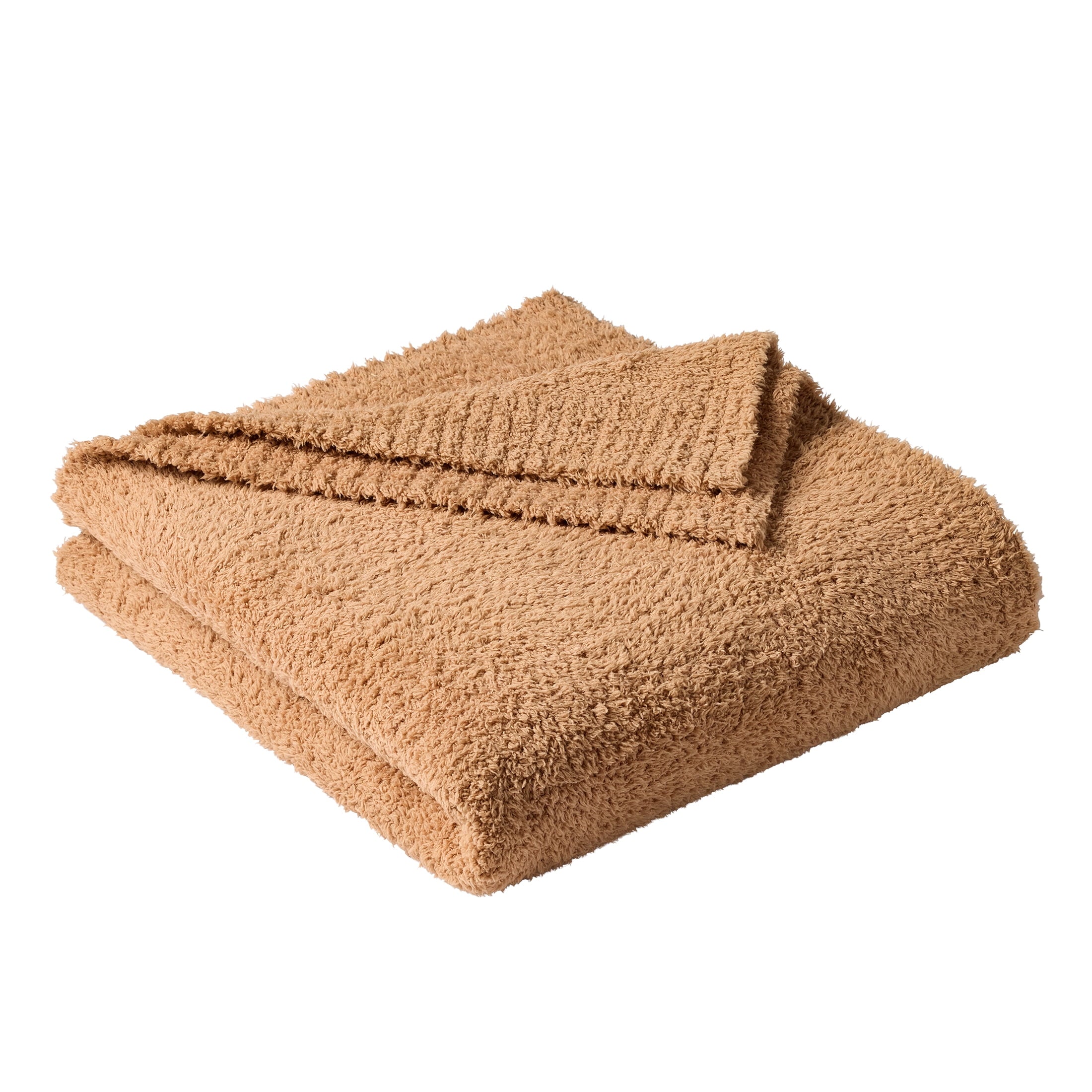 Cozy Knit Throw, Dark Caramel, 50x72"
