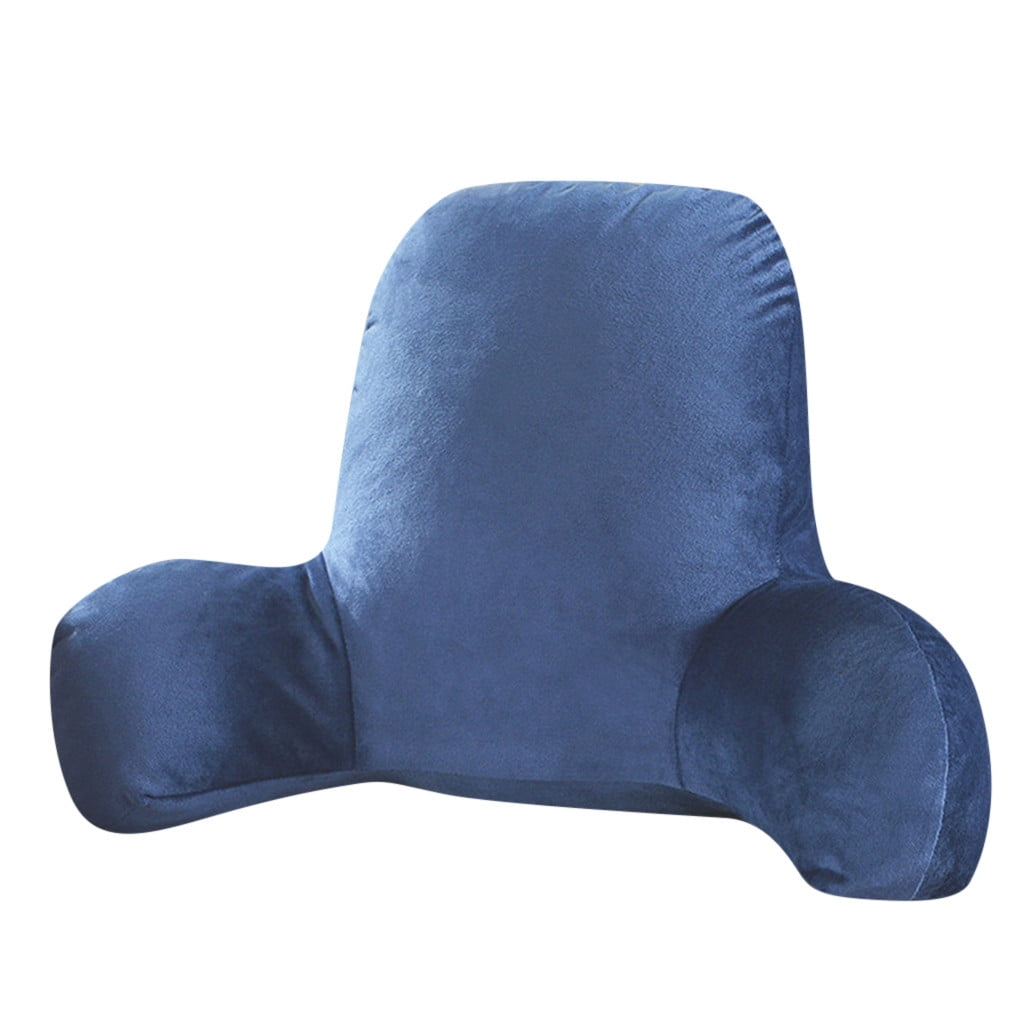 Backrest Pillow with Arms, Back Rest for Bed Sitting, Plush Big Backrest Lumbar Support Chair Cushion, Foam ...
