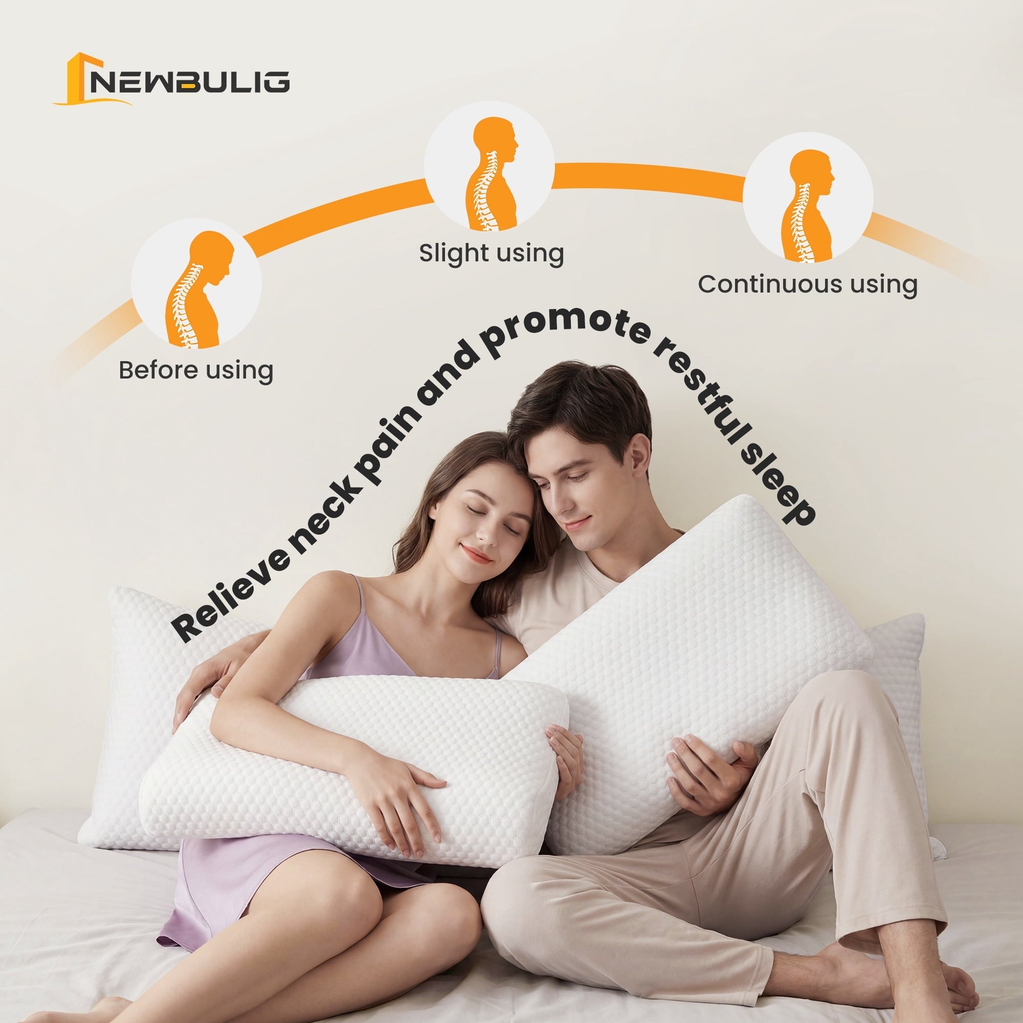 Memory Foam Pillow for Sleeping, Gel Cooling Bed Pillow with Breathable Mesh and Washable Cover for Back and Side Sle...