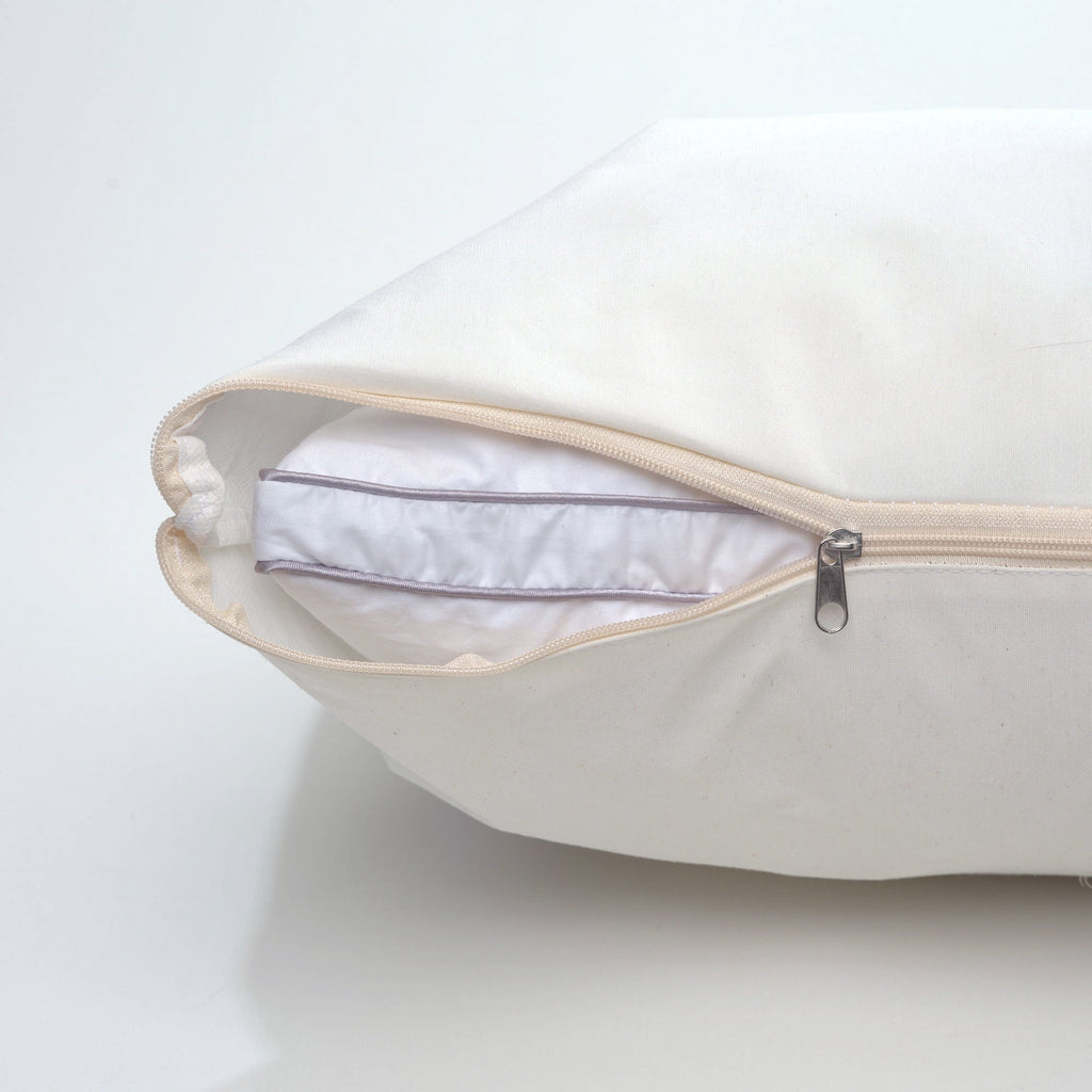 Linen Premium Goose Down Feather Pillow for Bed, Soft & Supportive, Standard Size, White