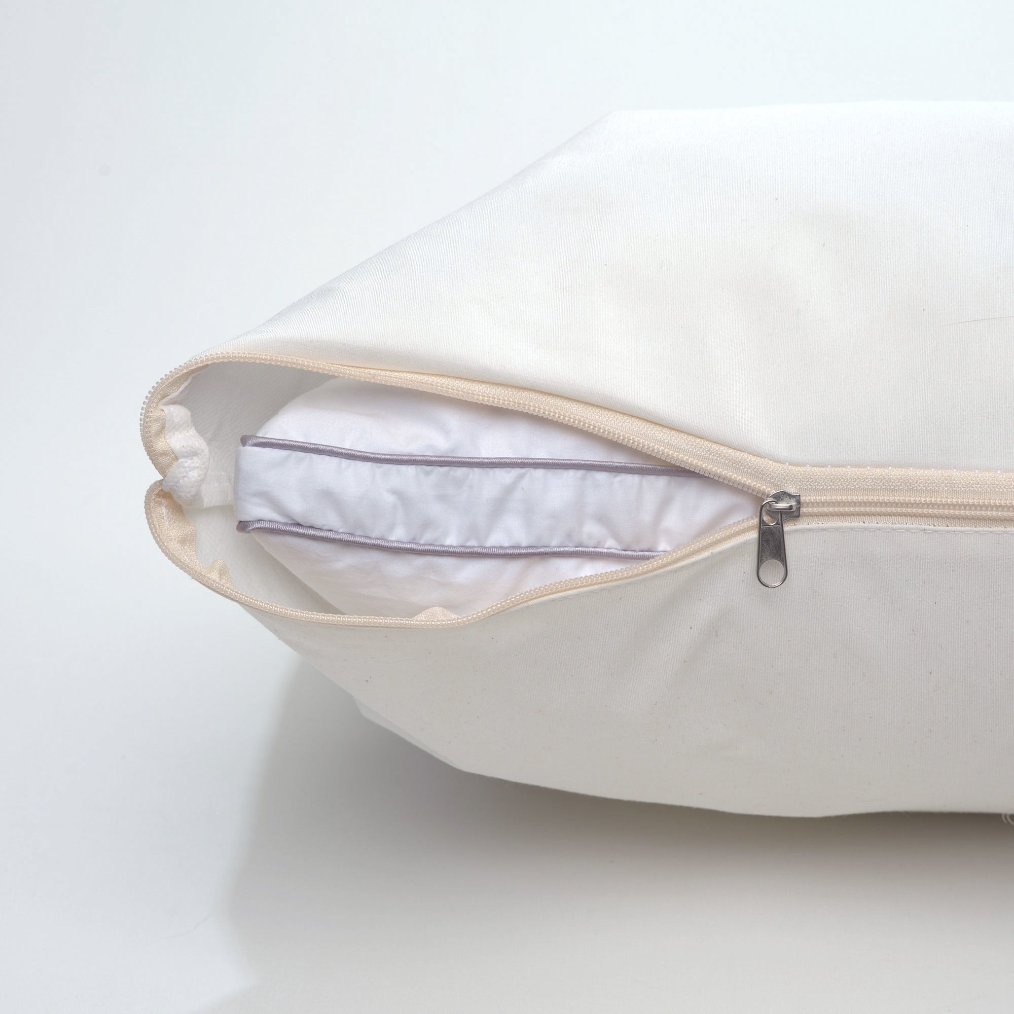 Linen Premium Goose Down Feather Pillow for Bed, Soft & Supportive, Standard Size, White