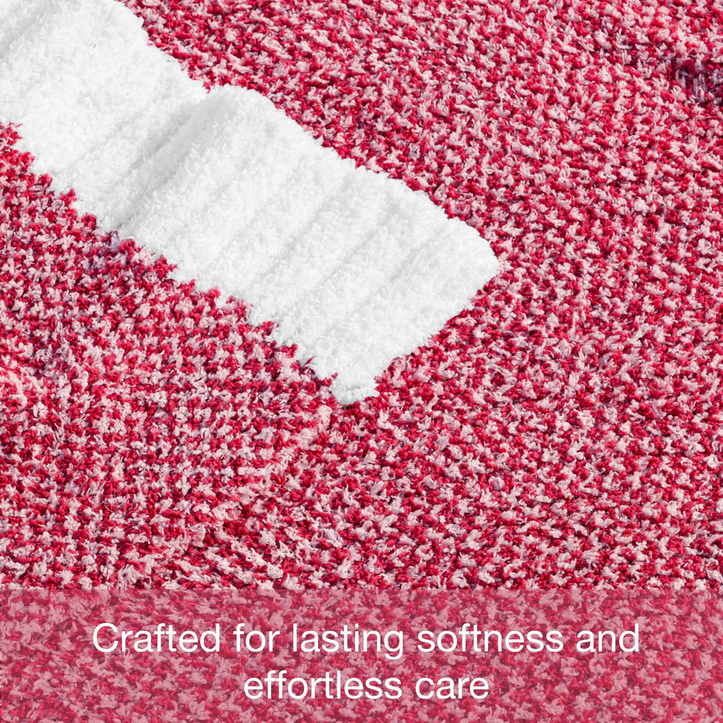 Knit Throw Blanket, Ultra Soft Cozy Fluffy Blankets, Lightweight Fuzzy Plush Throw for Couch and Bed, Mixed Red, 50"x60"