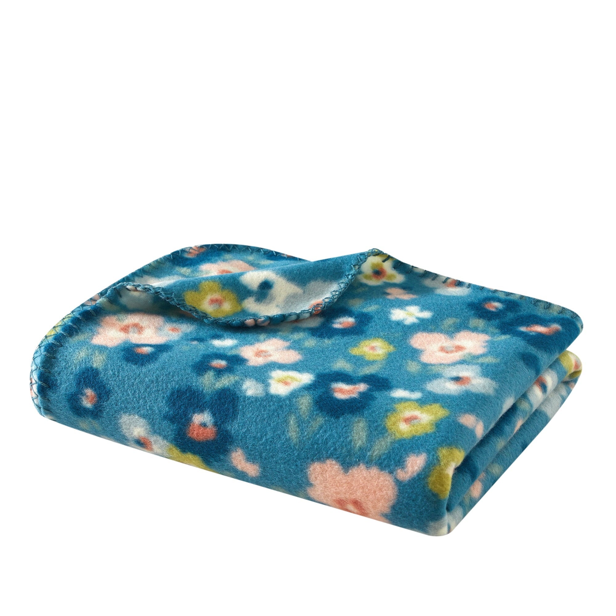 Cozy Fleece Throw Blanket Delightful Floral 50" x 60", All Ages