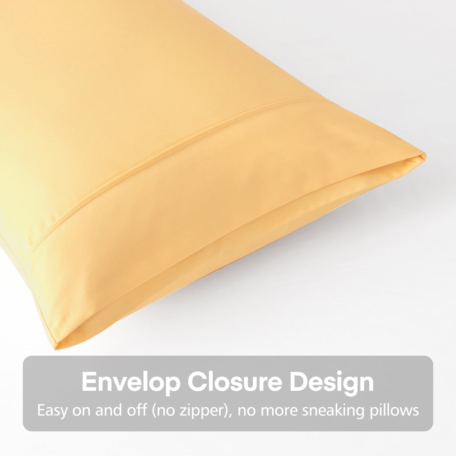 Solid Print Pillow Cases, King, Beige, 2-Pieces