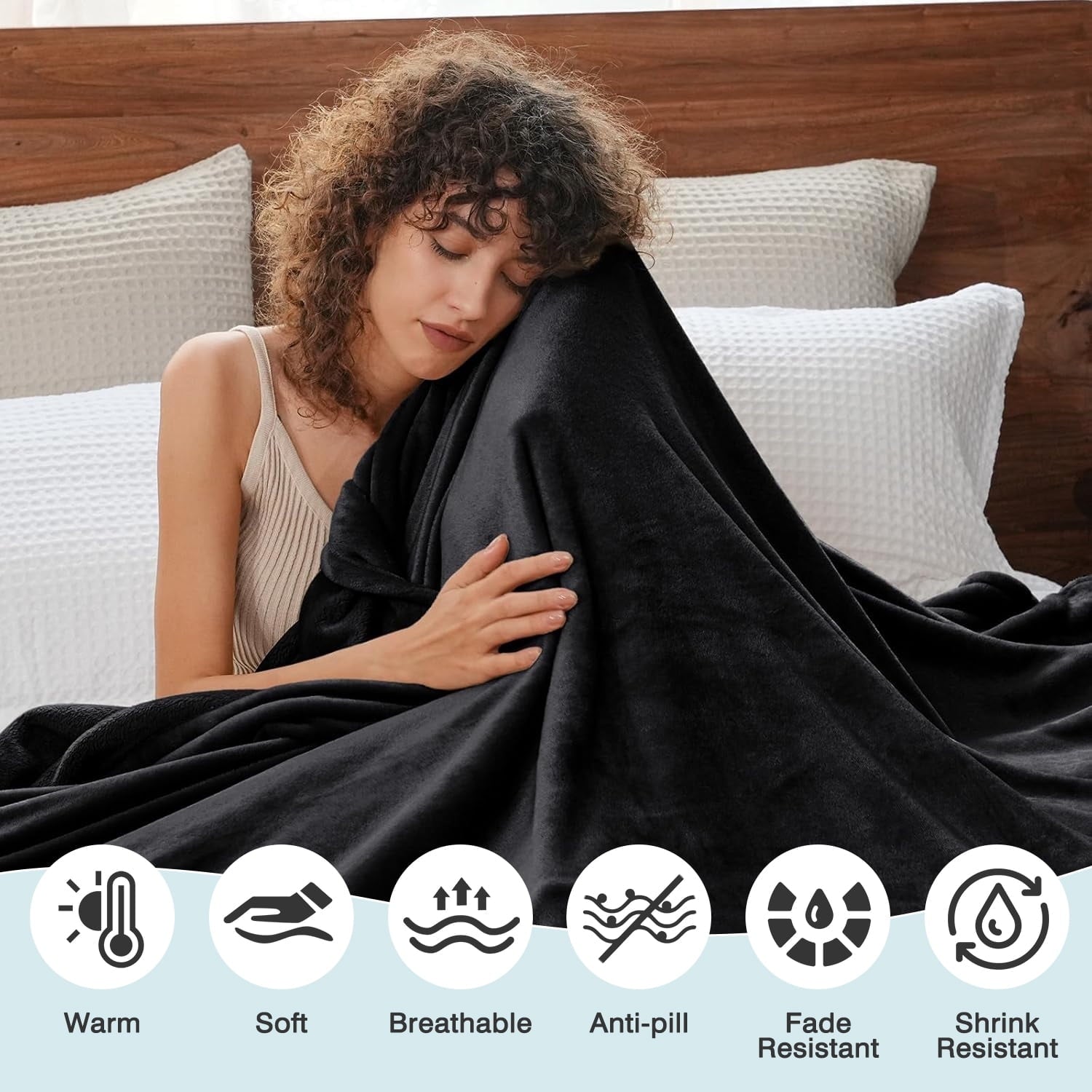 Throw Size Blanket, Luxury Plush Cozy Fuzzy Fleece Blanket, Super Soft Warm Big Lightweight Throw Blanket All Seasons...