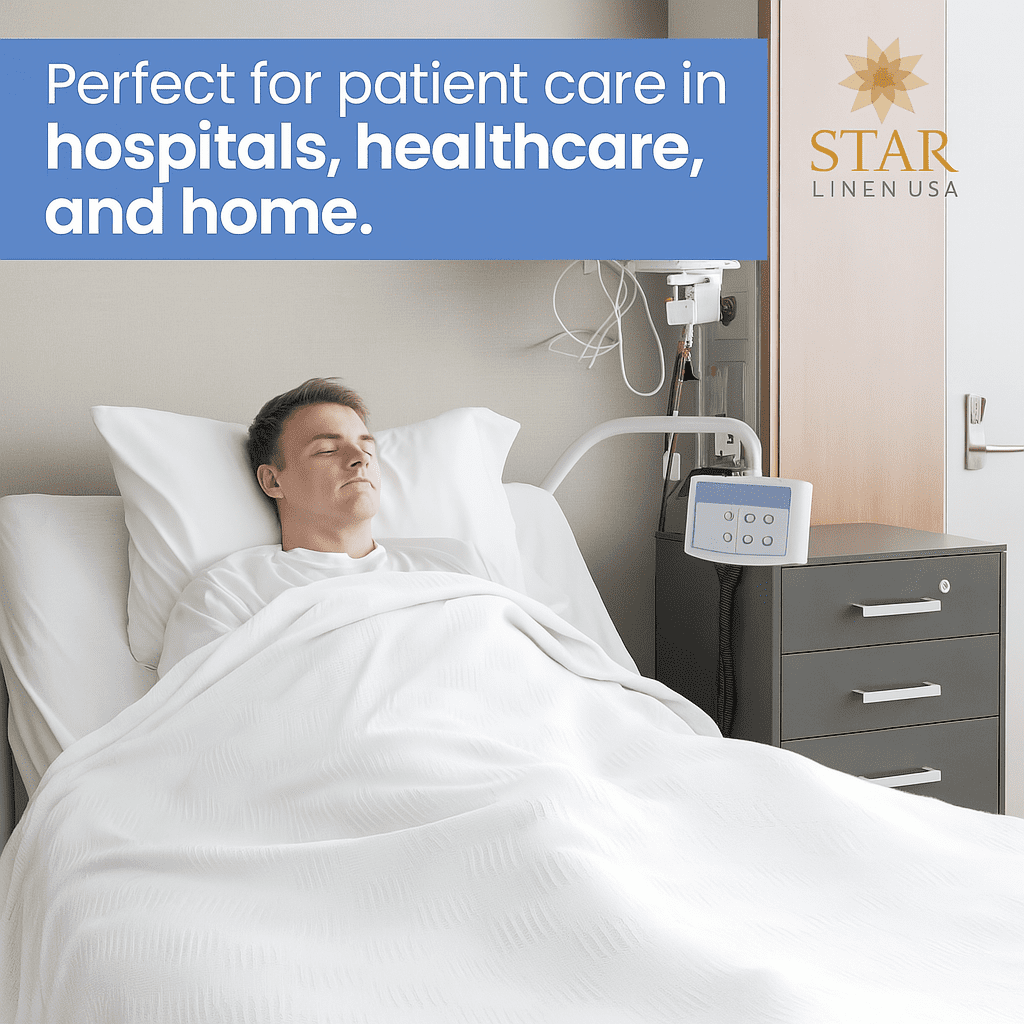 Hospital Thermal Blanket Throw Snag Free | 100% Cotton | Twin 66"x90" | White (1)