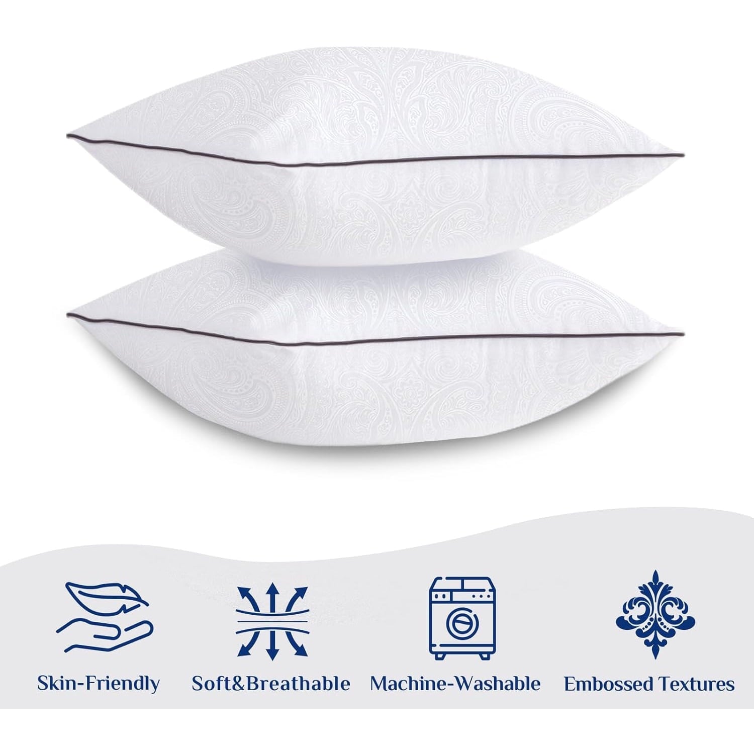 for Sleeping, Soft and Supportive Throw for Couch, Bed and Sofa, Down Alternative Pillow, 26x26 Inches