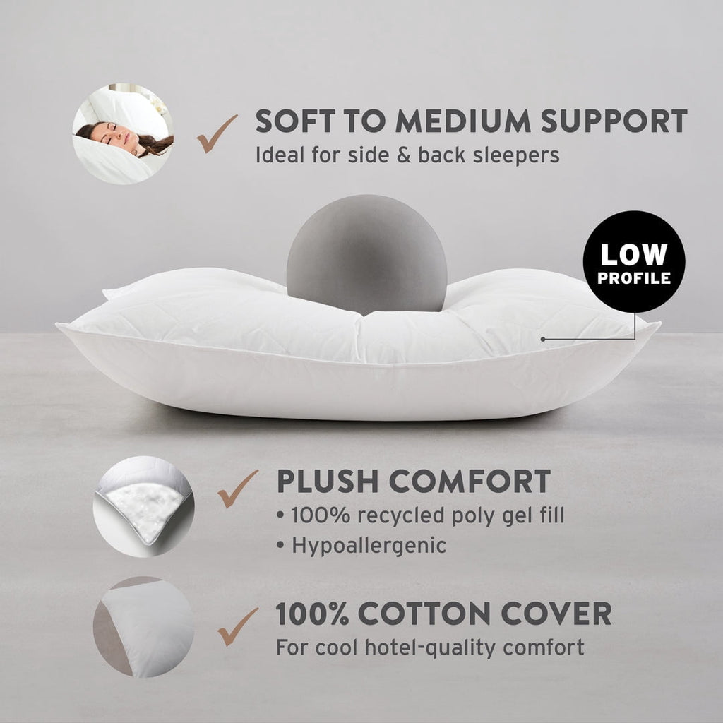 Sahara Nights | Stomach & Back Sleeper Pillow for Adults | , 100% Cotton Case, Gel Fiber Fill | Soft, Machine Washabl...