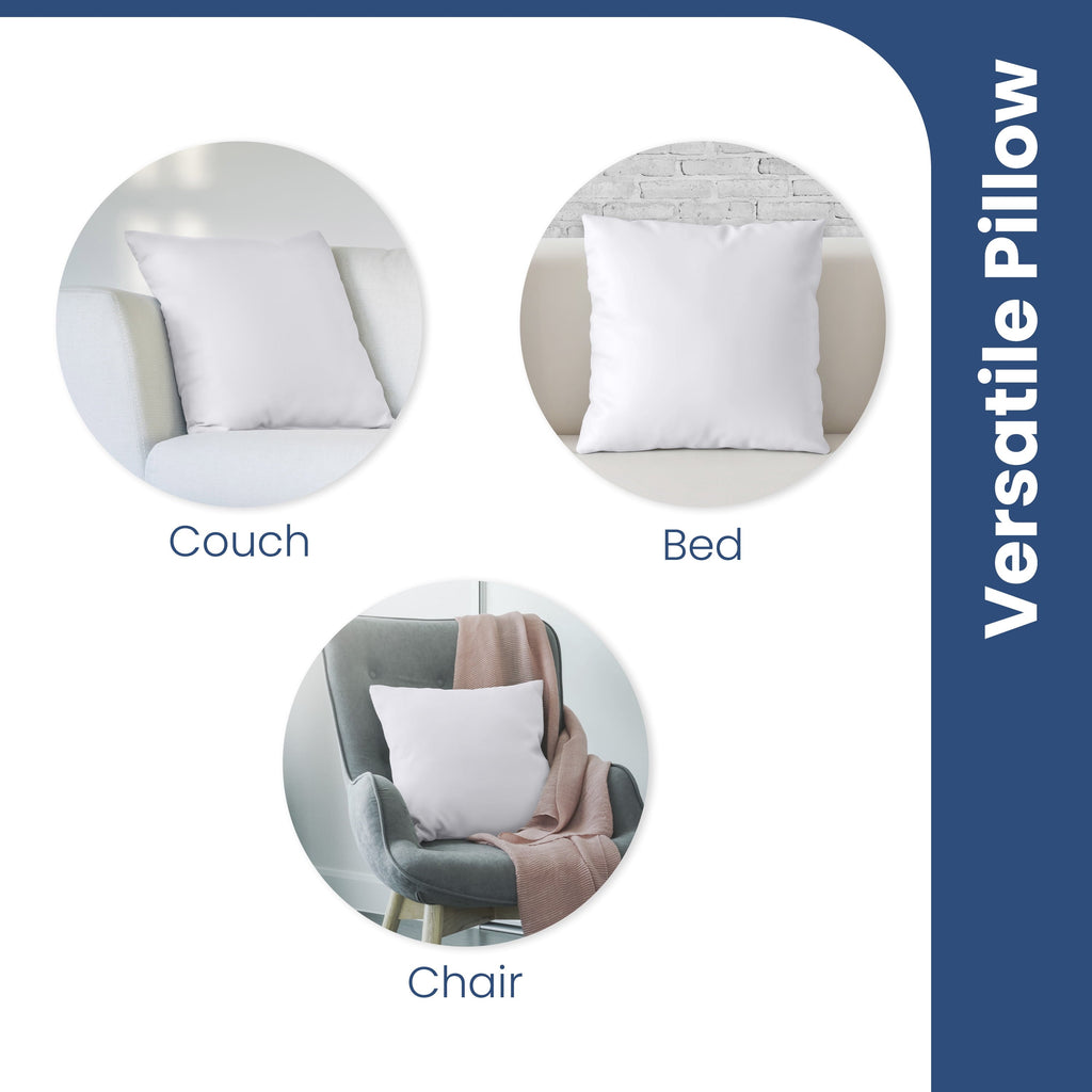 Down Alternative White Euro Pillow Insert 26x26 – Soft & Durable