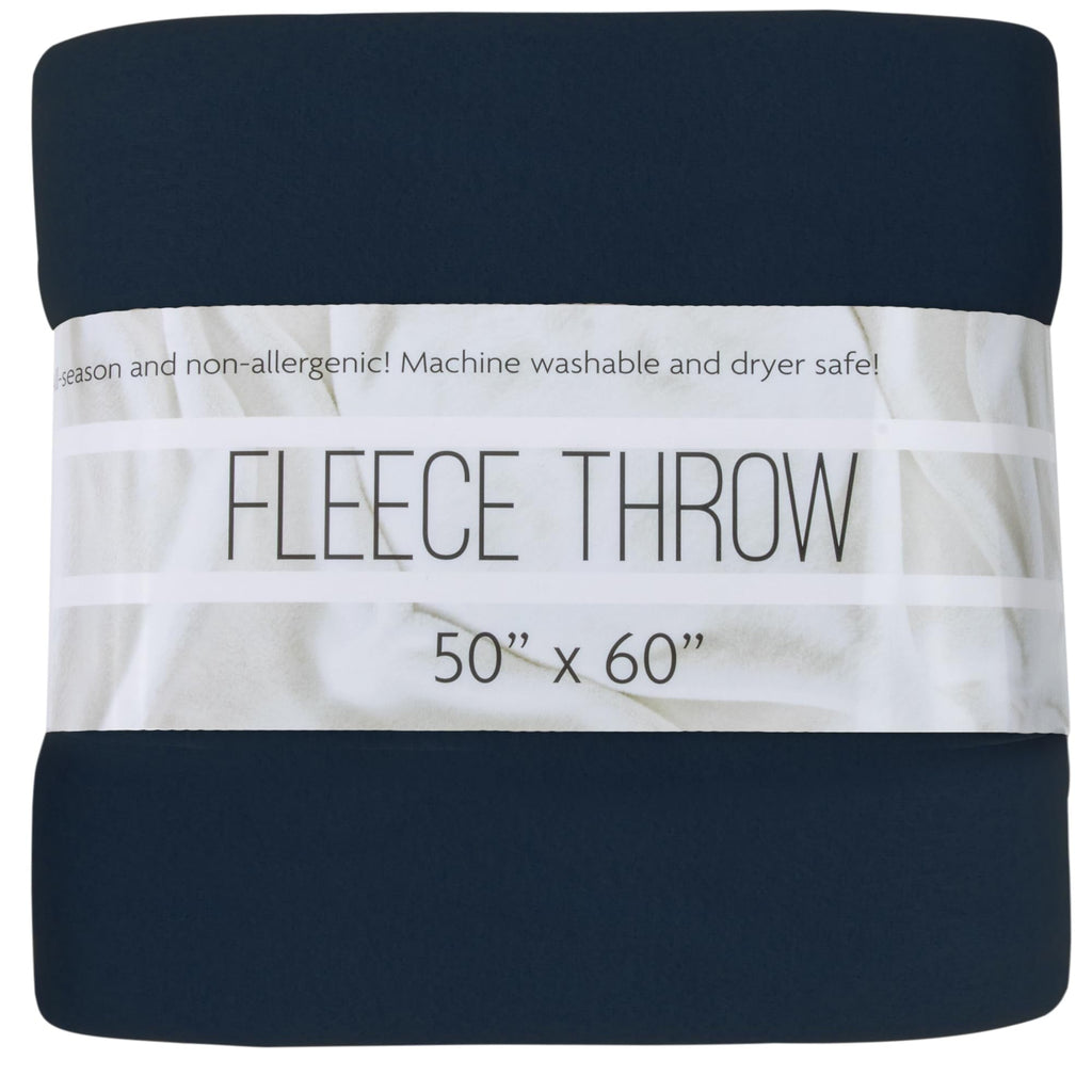 24 pack Trail maker 60”L x 50”W Solid Color Hypoallergenic Fleece Throw Blankets in Assorted Colors